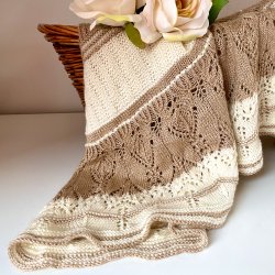 Cinnamon Sjalet  Strikkeopskrift 