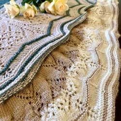 Cinnamon Sjalet  Strikkeopskrift 