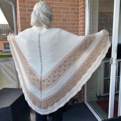 Cinnamon Sjalet  Strikkeopskrift 