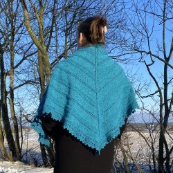 Flora Sjalet  Strikkeopskrift