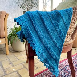 Flora Sjalet  Strikkeopskrift