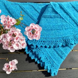 Flora Sjalet  Strikkeopskrift