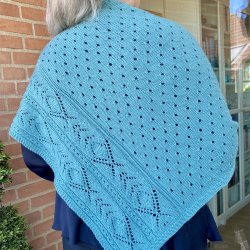 Tulipan Sjalet Strikkeopskrift