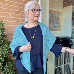 Tulipan Sjalet Strikkeopskrift