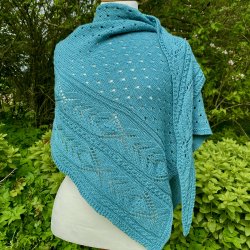 Tulipan Sjalet Strikkeopskrift