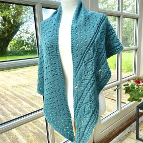 Tulipan Sjalet Strikkeopskrift