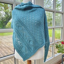 Tulipan Sjalet Strikkeopskrift